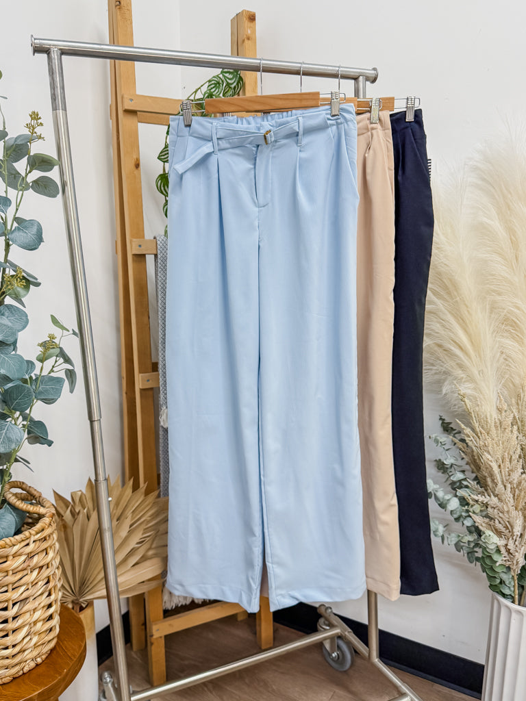 Vania Belted wide Leg Trouser Pants