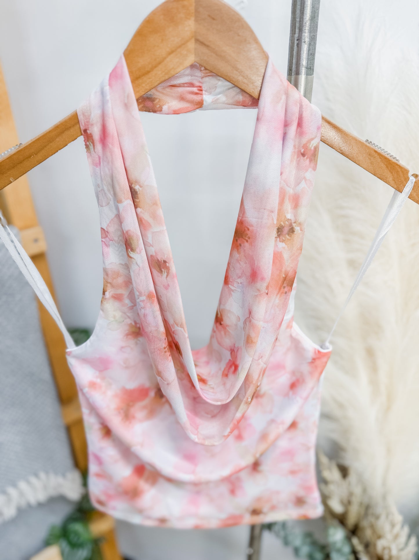 Anabelle Floral Draped Halter Top