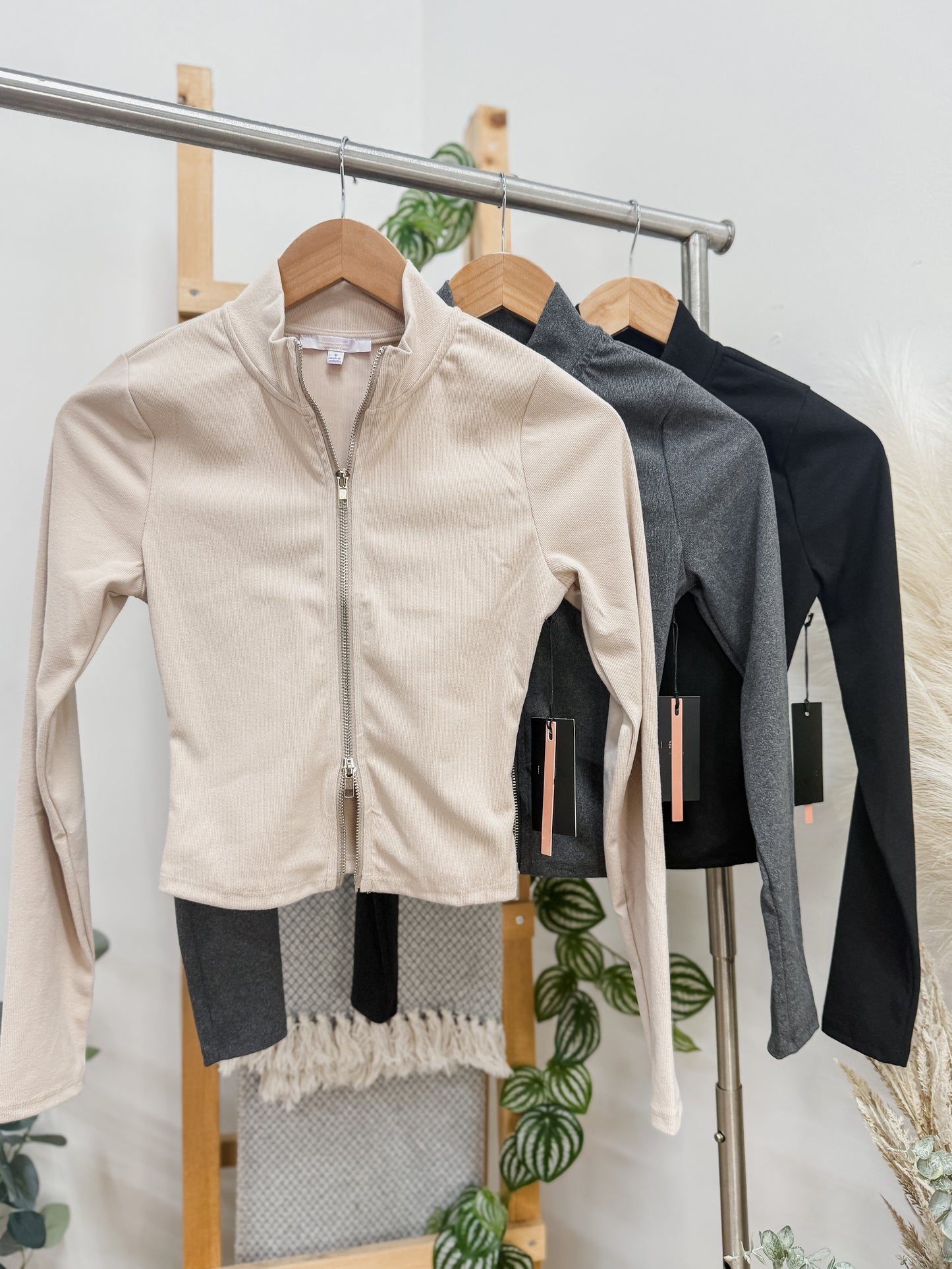 Sydnie Long Sleeve Zipper Top