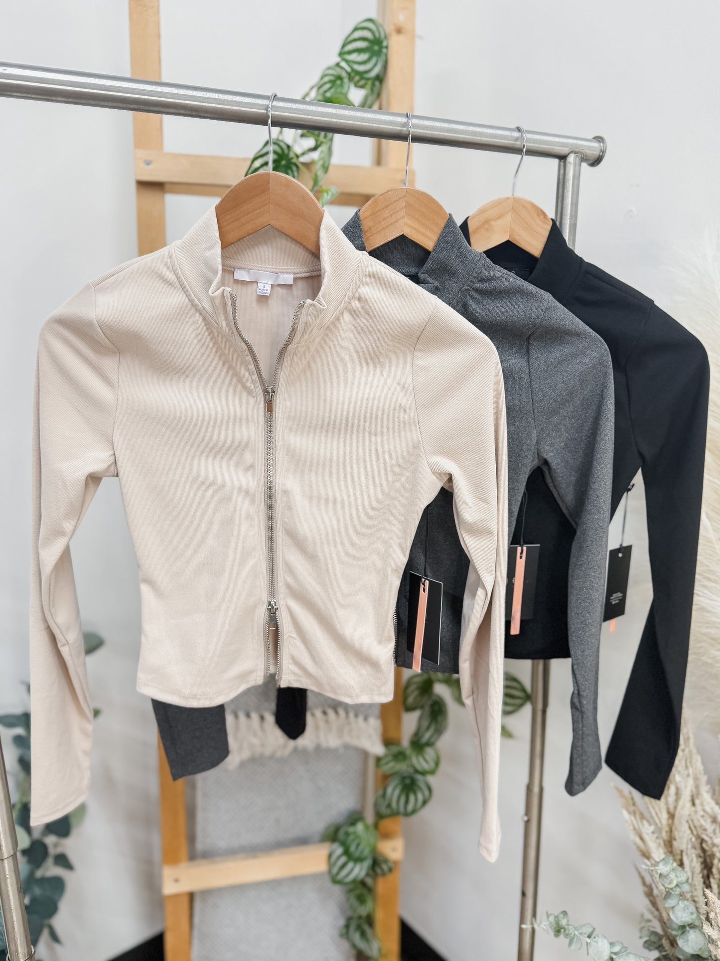Sydnie Long Sleeve Zipper Top