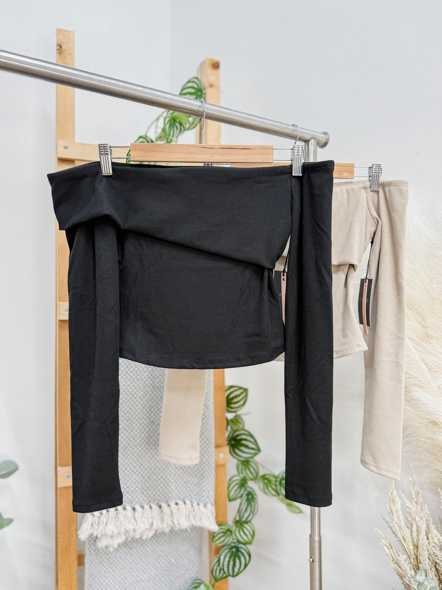Bella Off Shoulder Long Sleeve Top