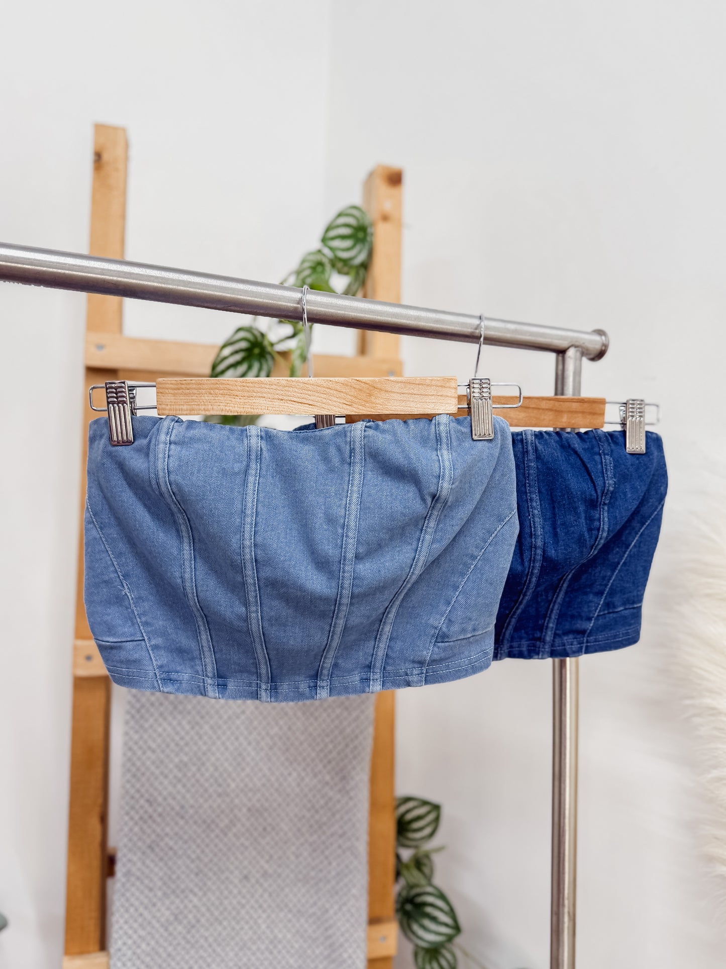 Jazmin Denim Strapless Top