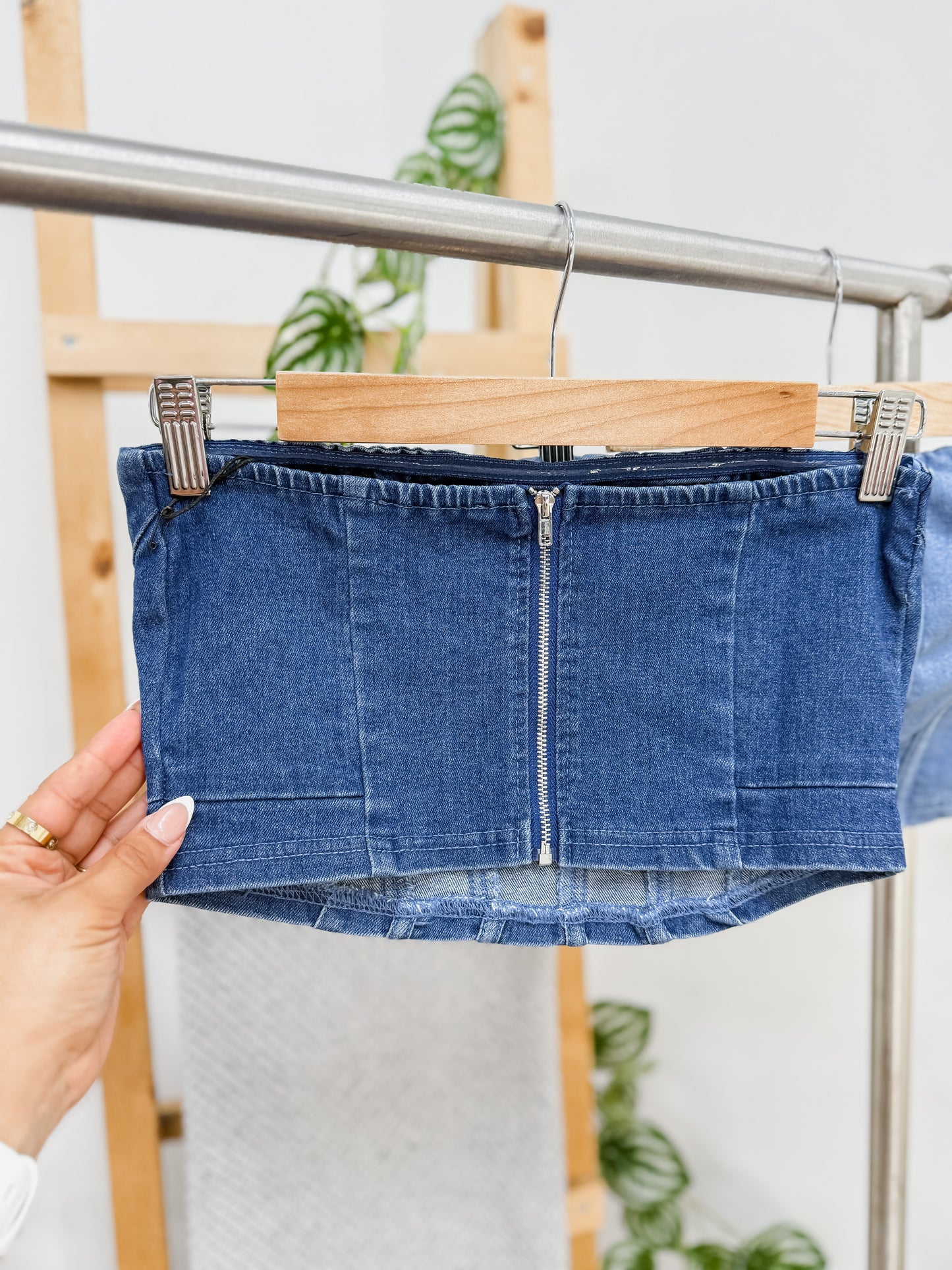 Jazmin Denim Strapless Top
