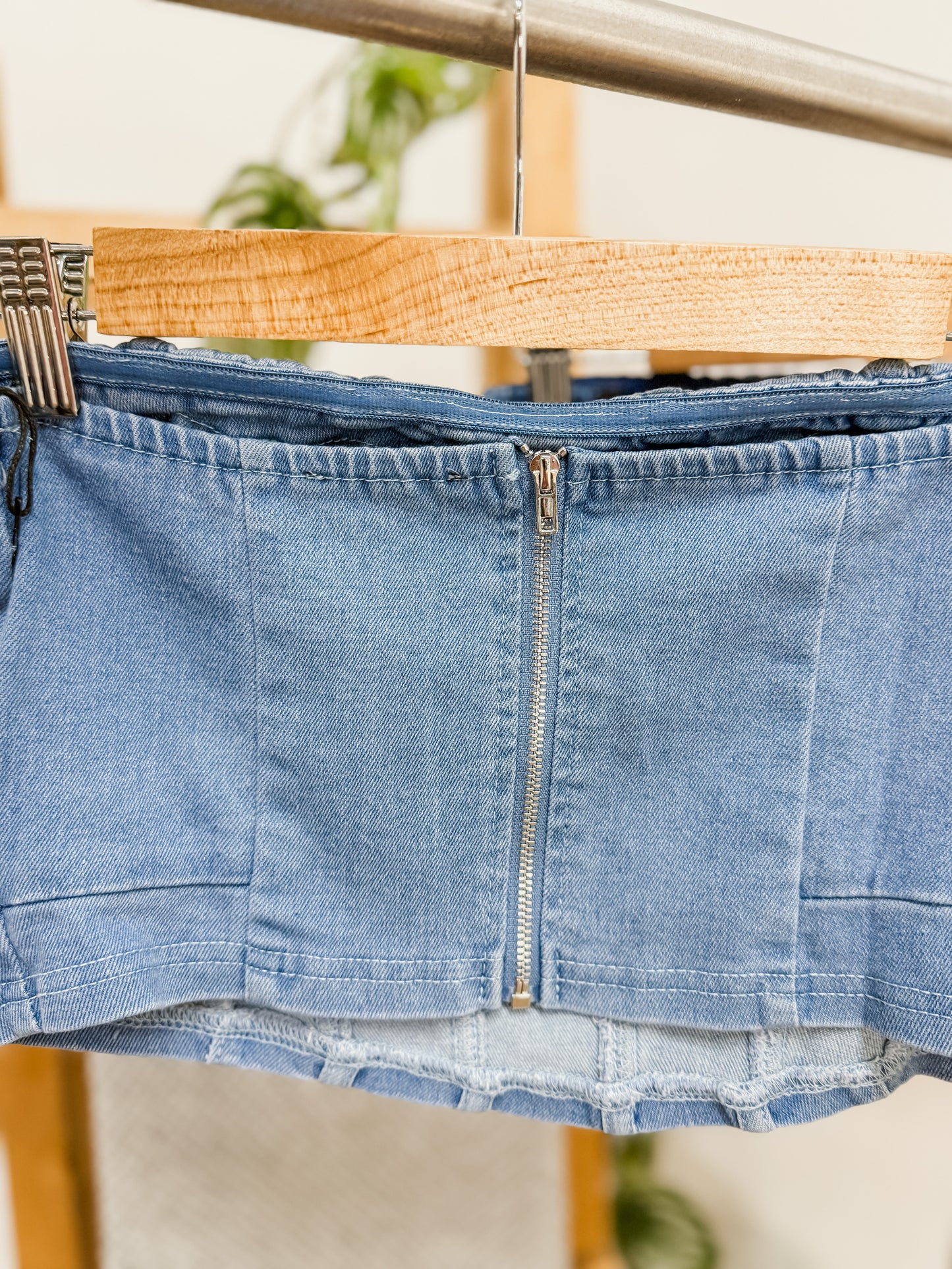 Jazmin Denim Strapless Top