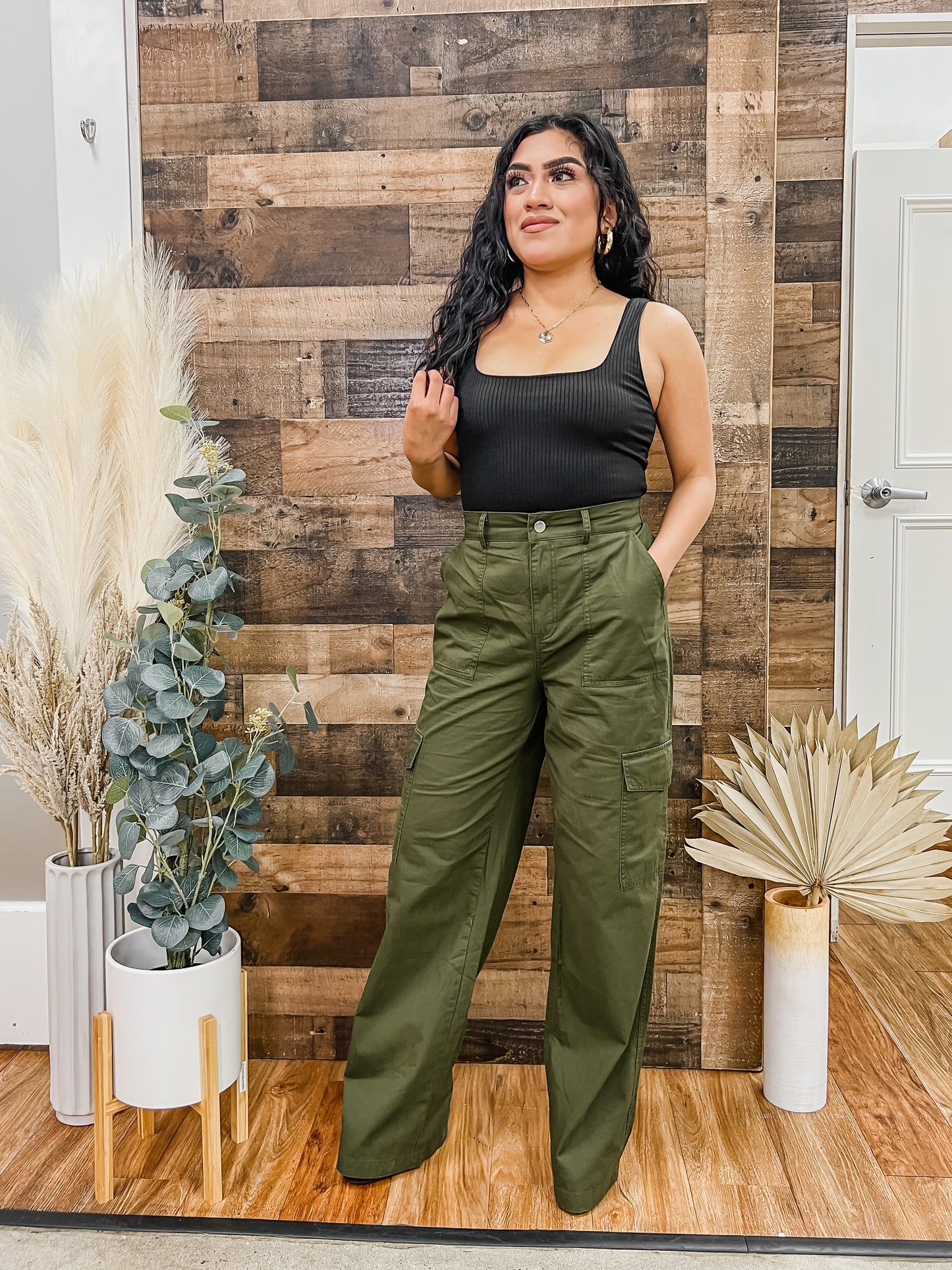 Jade Elastic Waistband Cargos