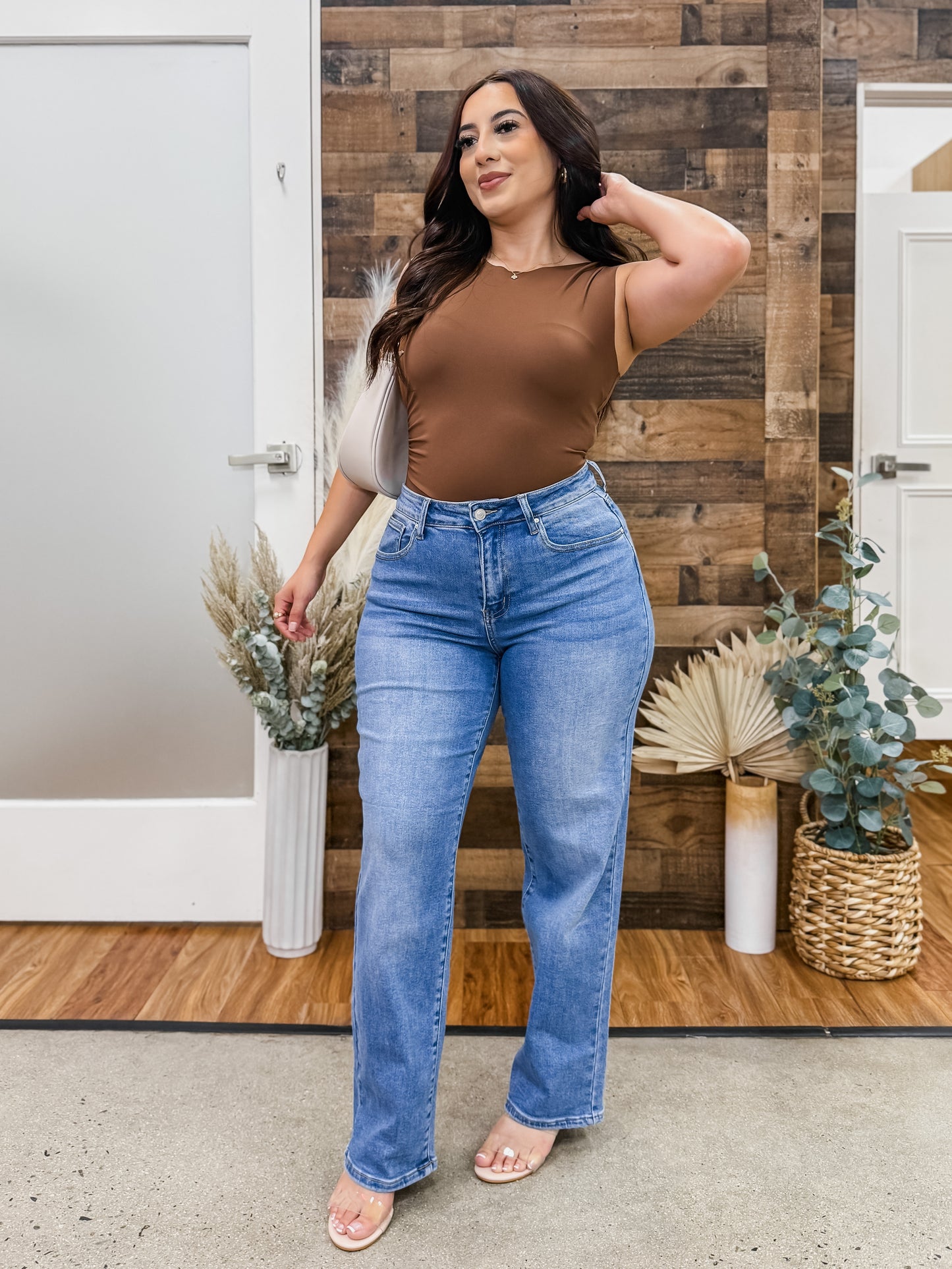 Alivia Ruched Laser Cut Sleeveless Bodysuit