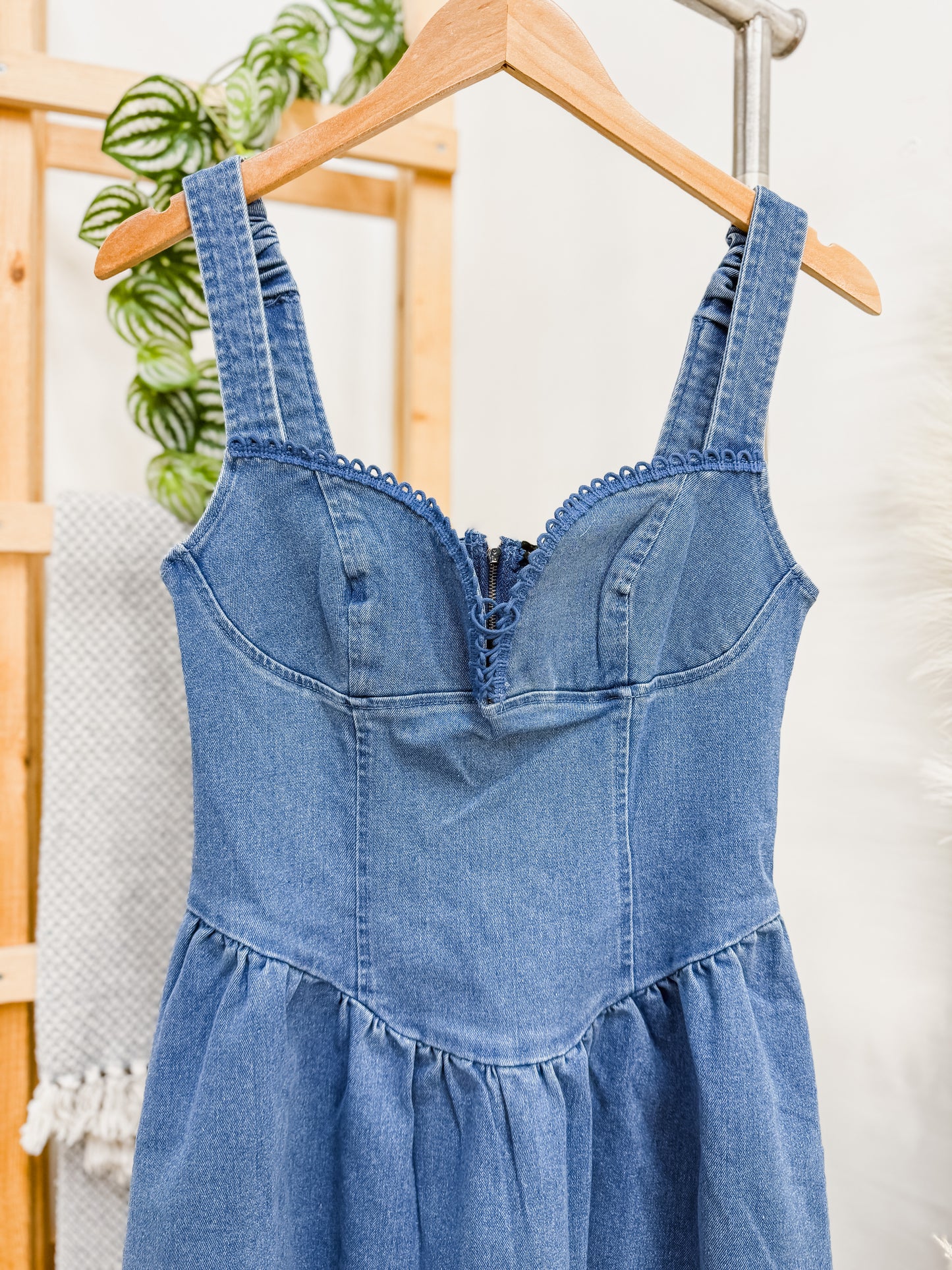 Debbie Sweetheart Denim Dress