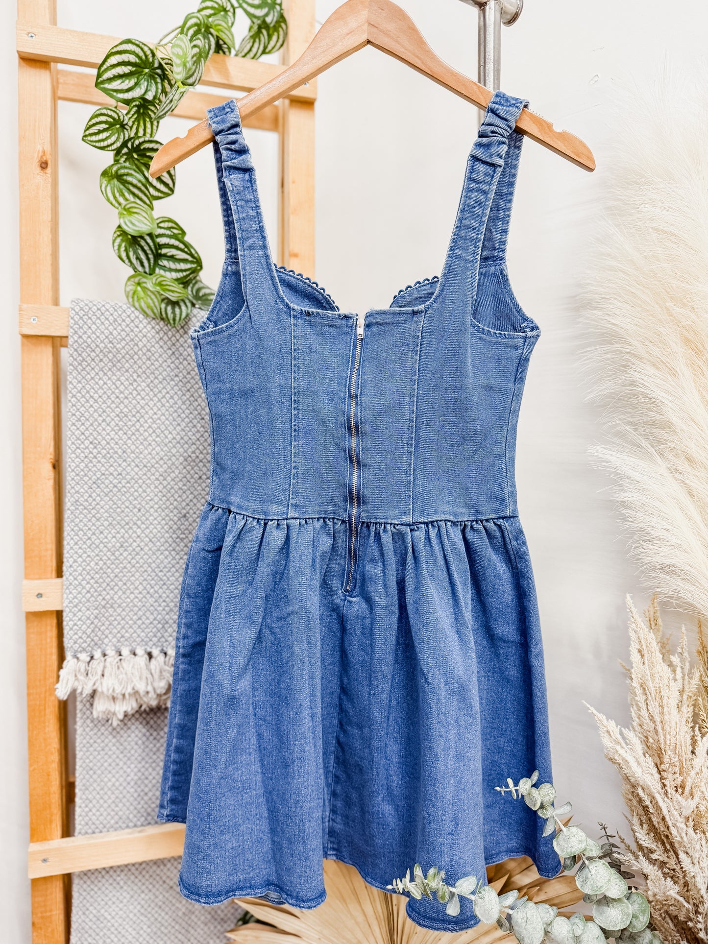 Debbie Sweetheart Denim Dress