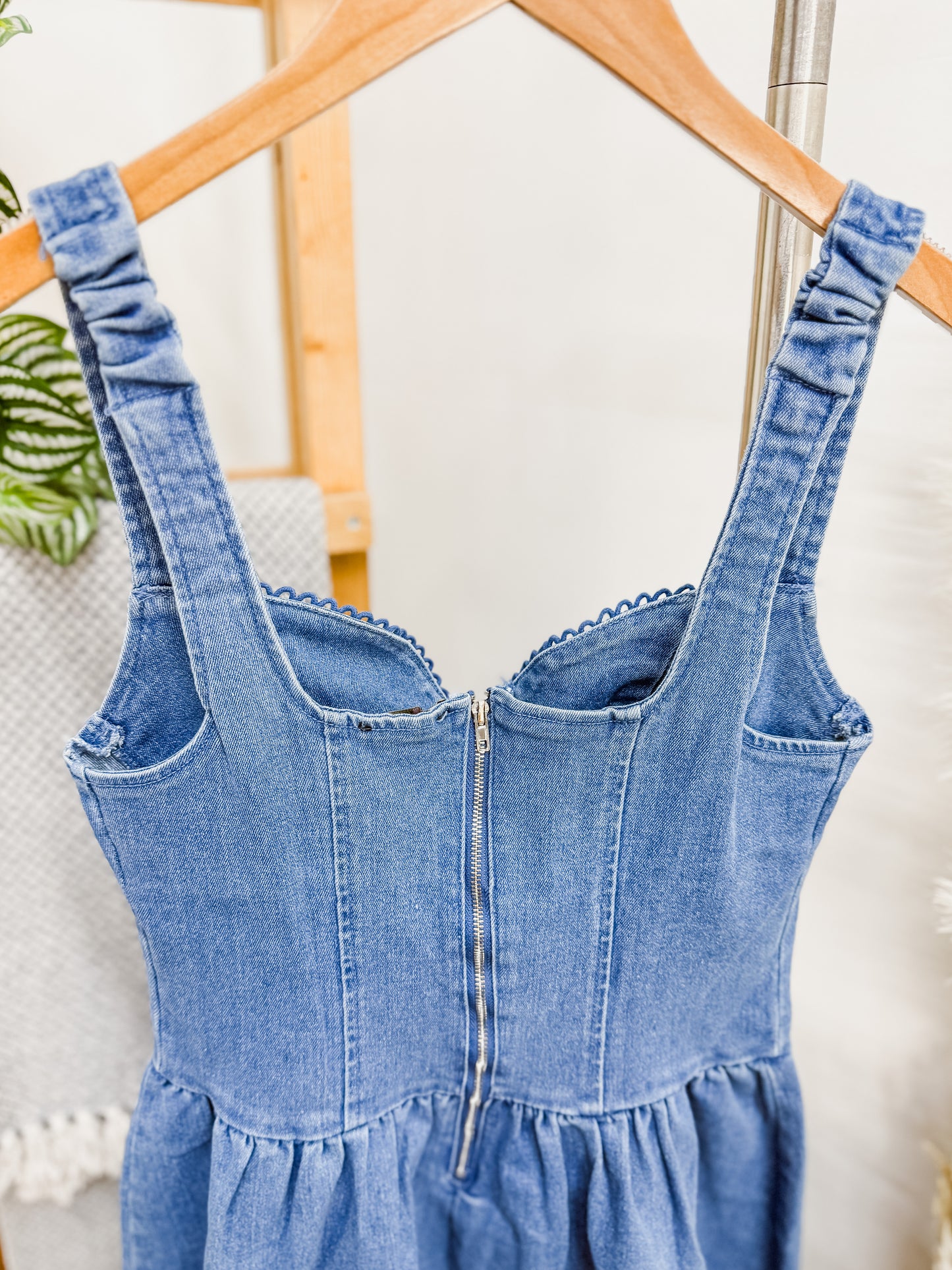 Debbie Sweetheart Denim Dress
