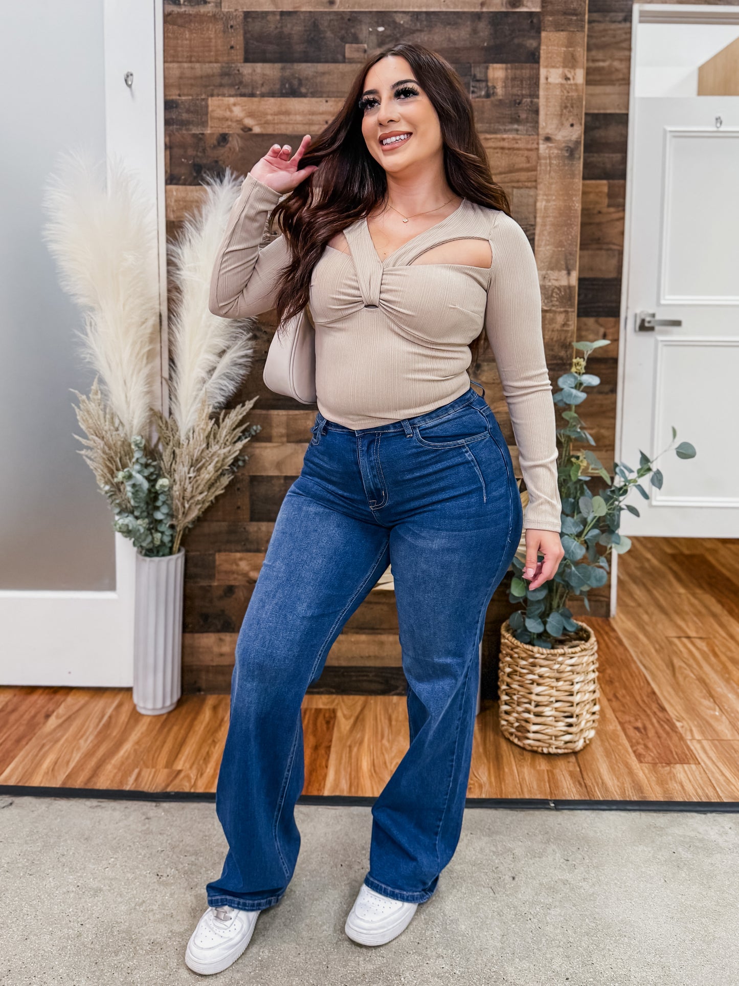 Halle Cut Out Long Sleeve Top