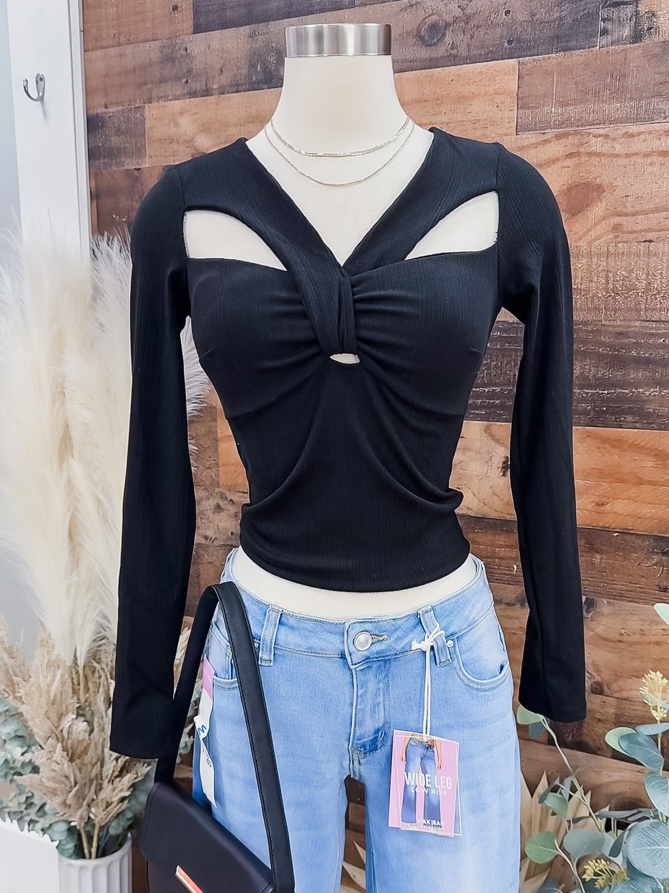 Halle Cut Out Long Sleeve Top