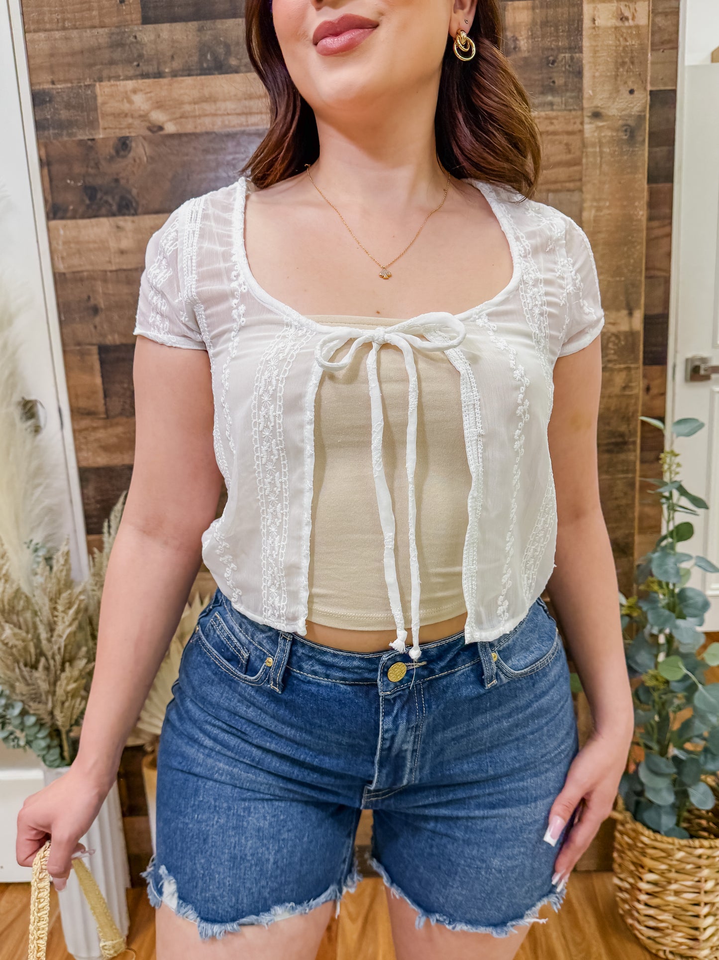Helen Sheer Short Sleeve Floral Top