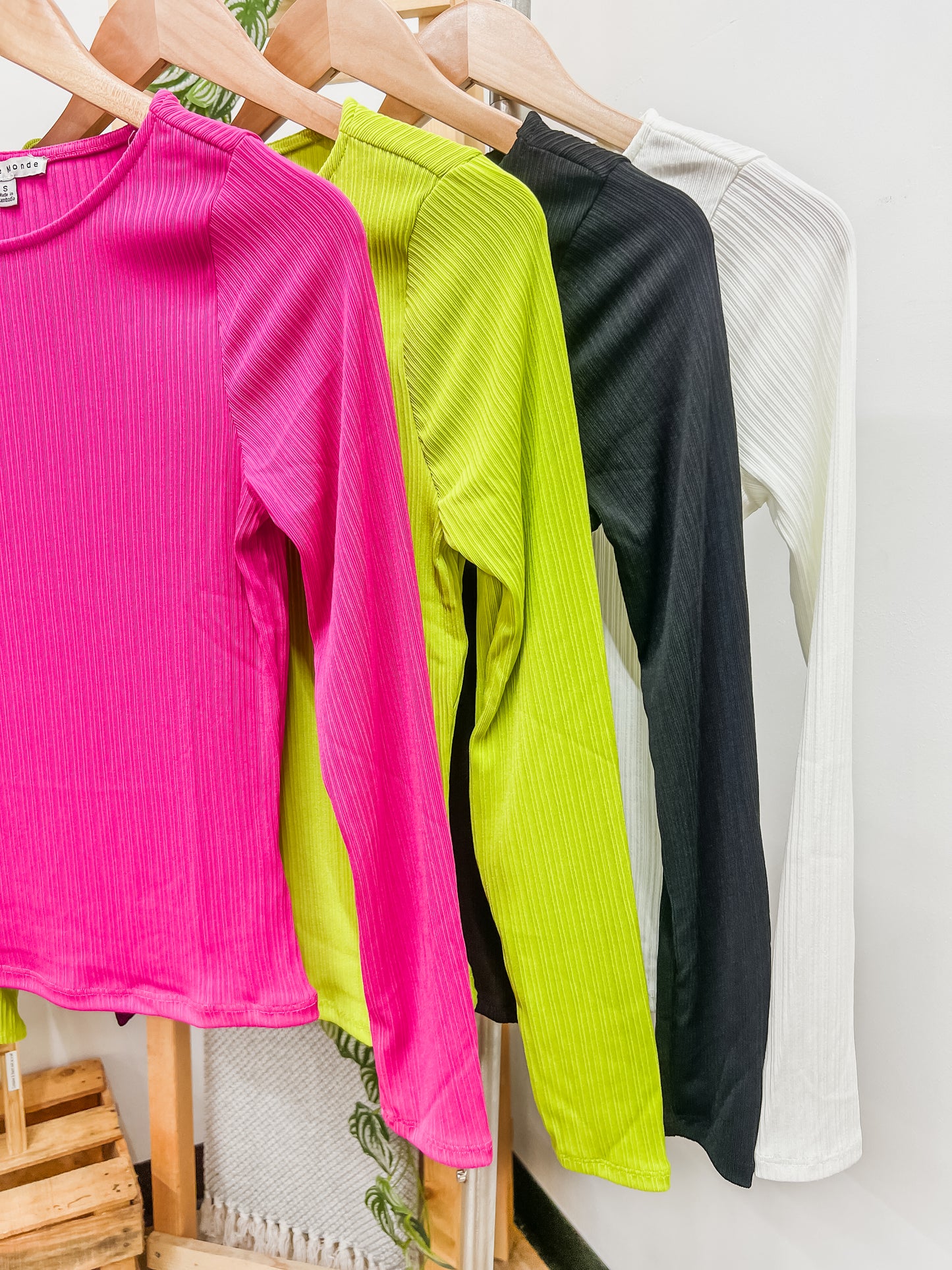 Ella Ribbed Long Sleeve Top
