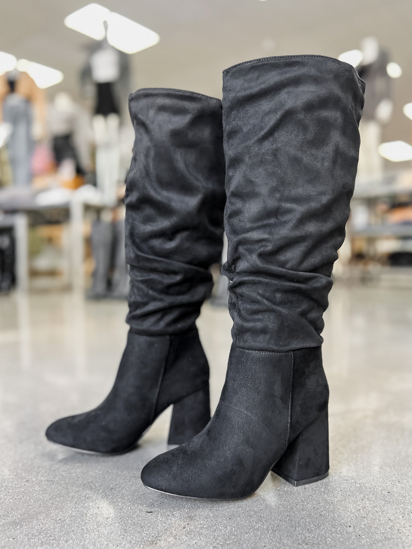 London Suede Knee High Boots