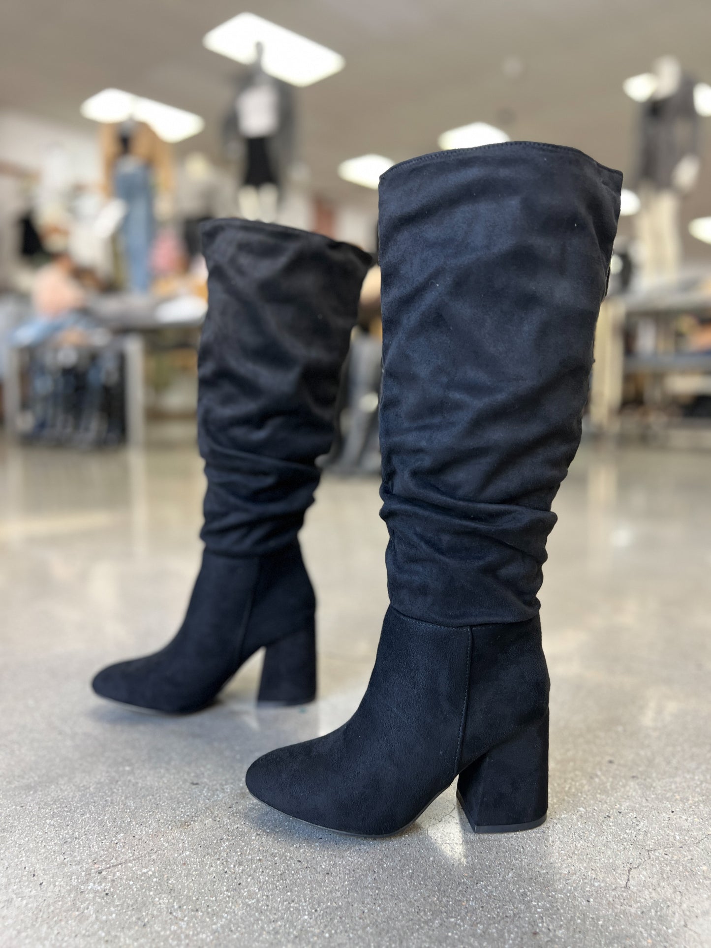 London Suede Knee High Boots