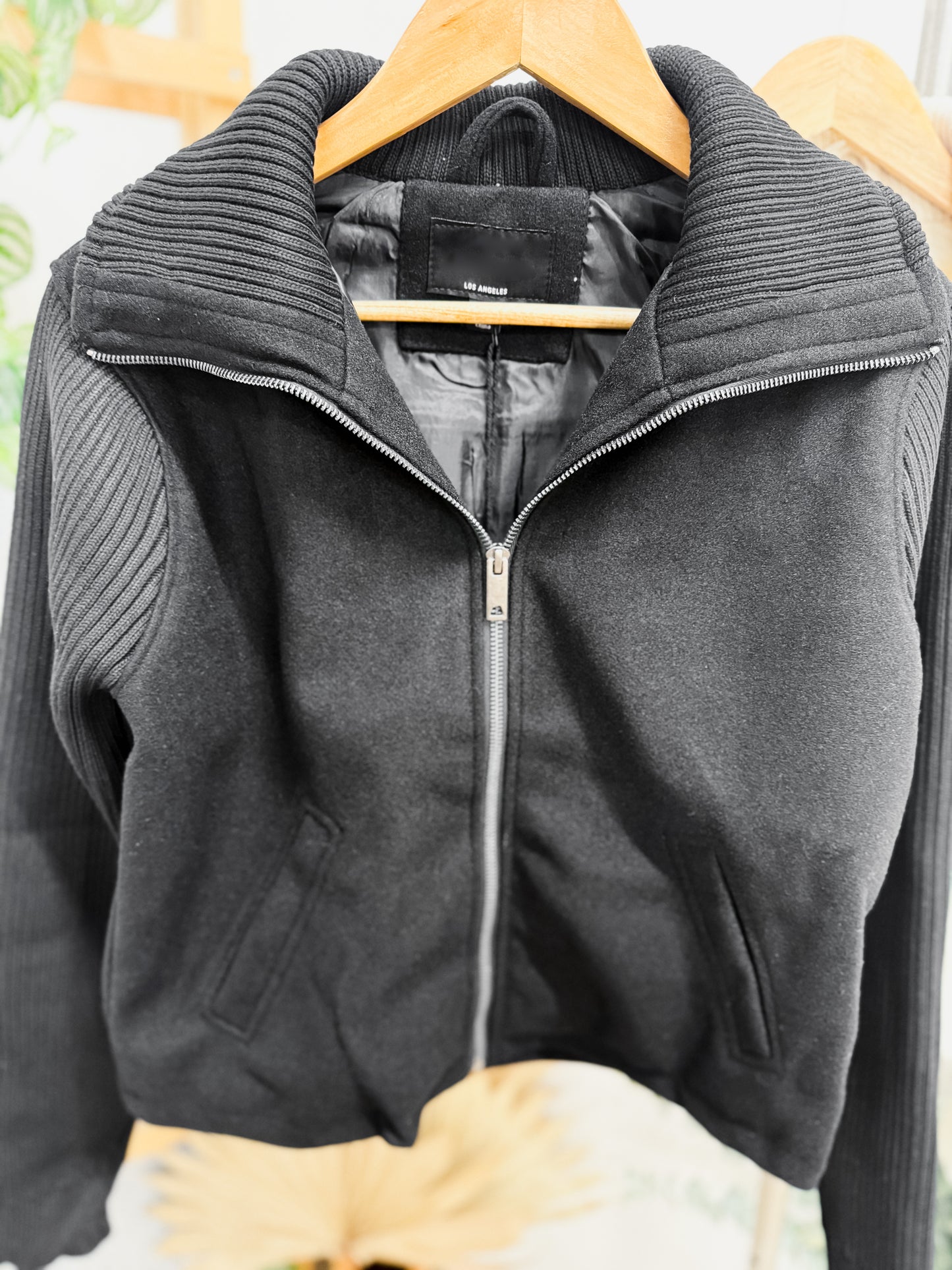 Denise Knit Sleeves Collar Jacket