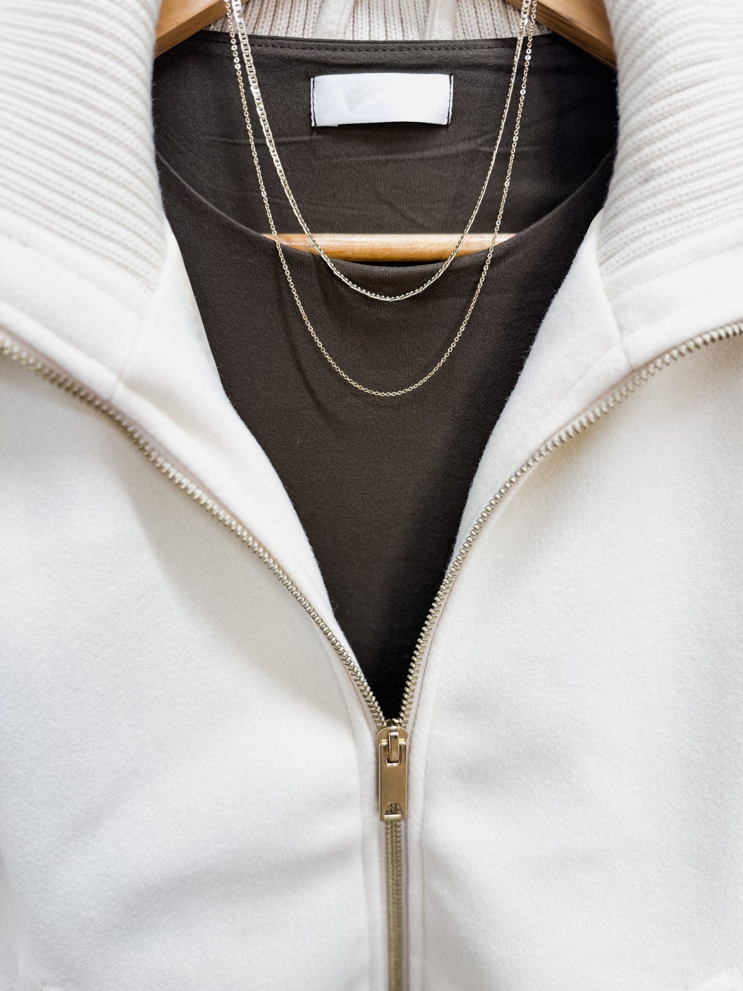 Denise Knit Sleeves Collar Jacket