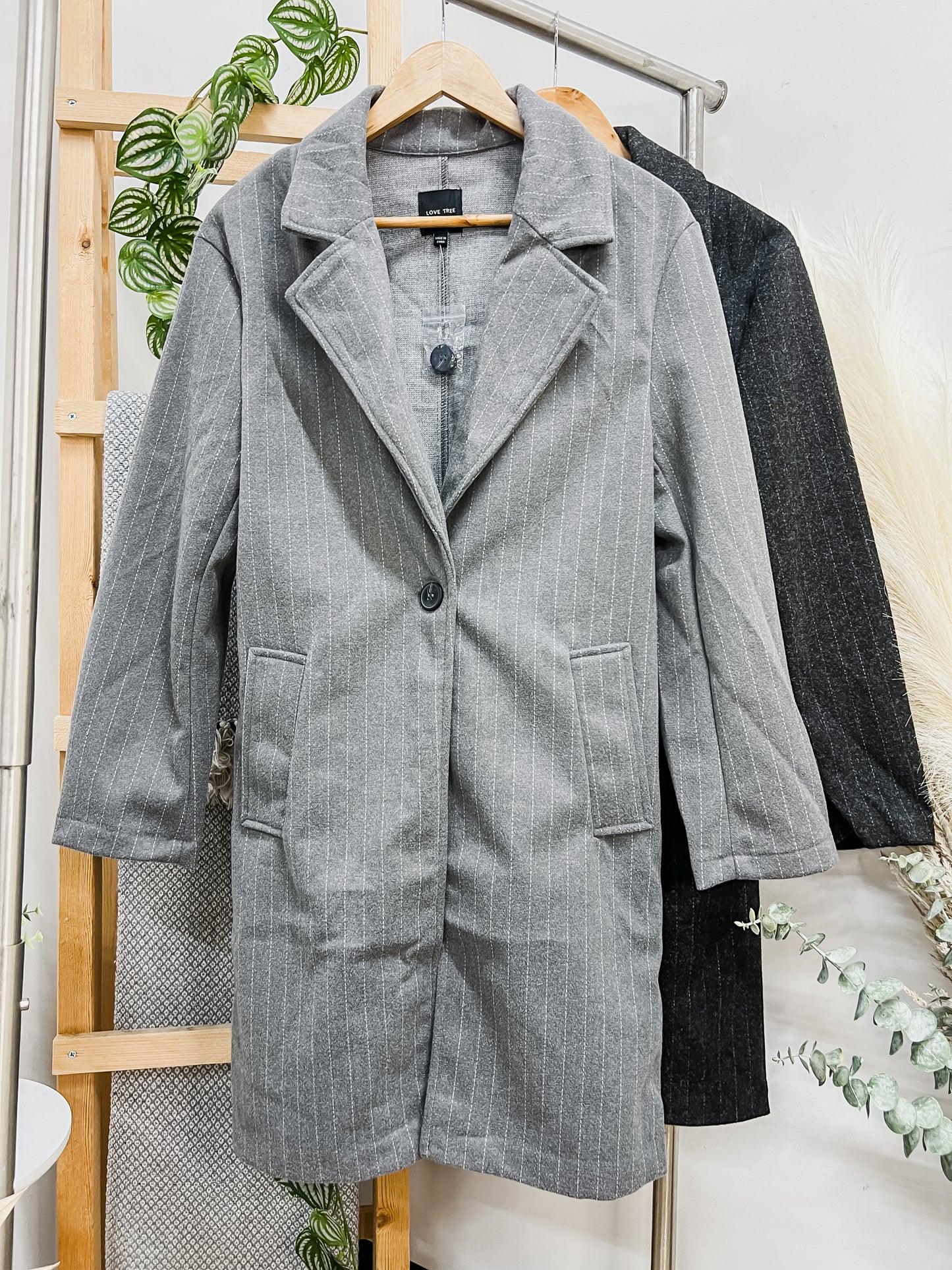 Alexis Pin Stripe Classic Coat