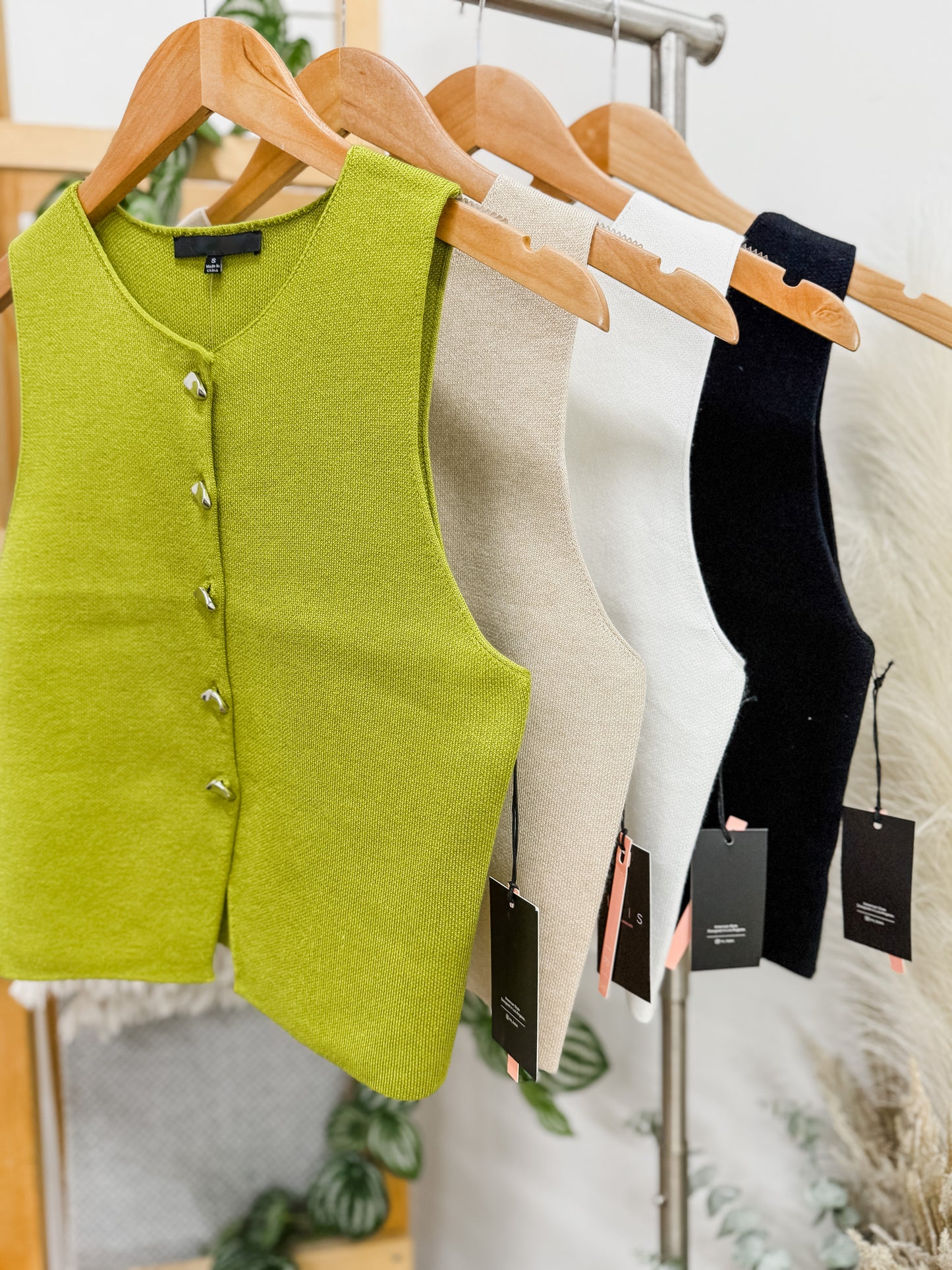 RESTOCK! Ava Button Knit Vest Top