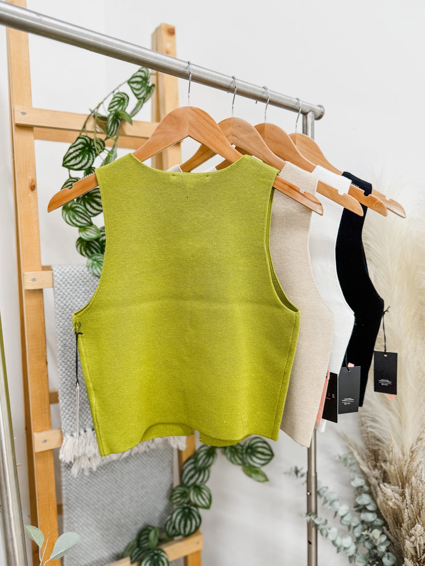 RESTOCK! Ava Button Knit Vest Top