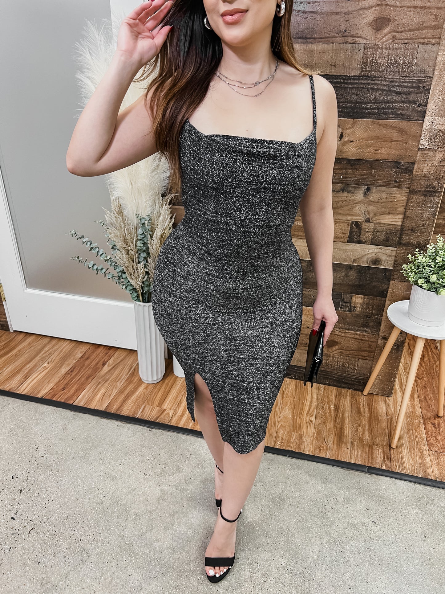 Estella Shimmer Stretch Dress