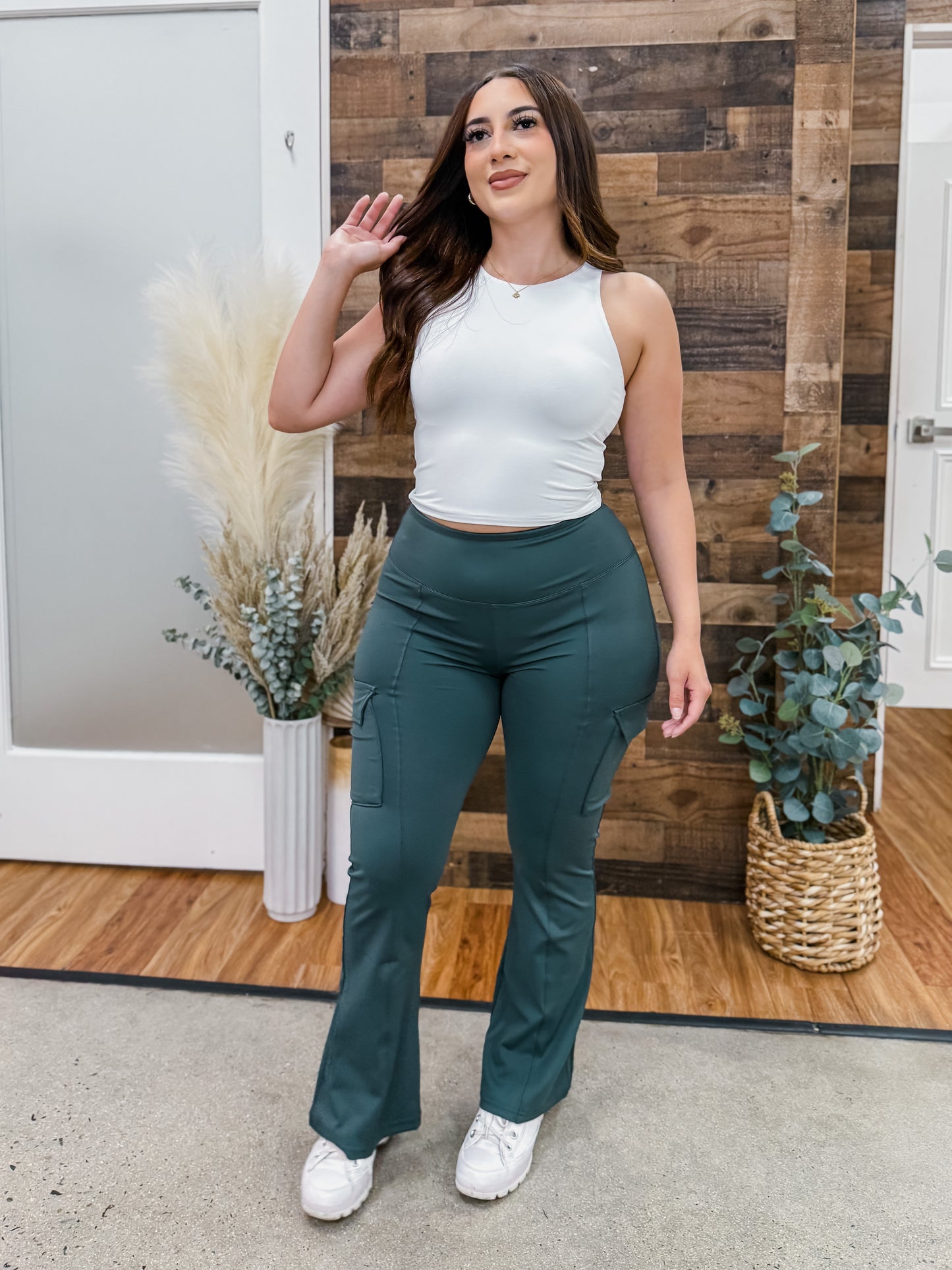 Luna Flared Cargo Pocket Leggings