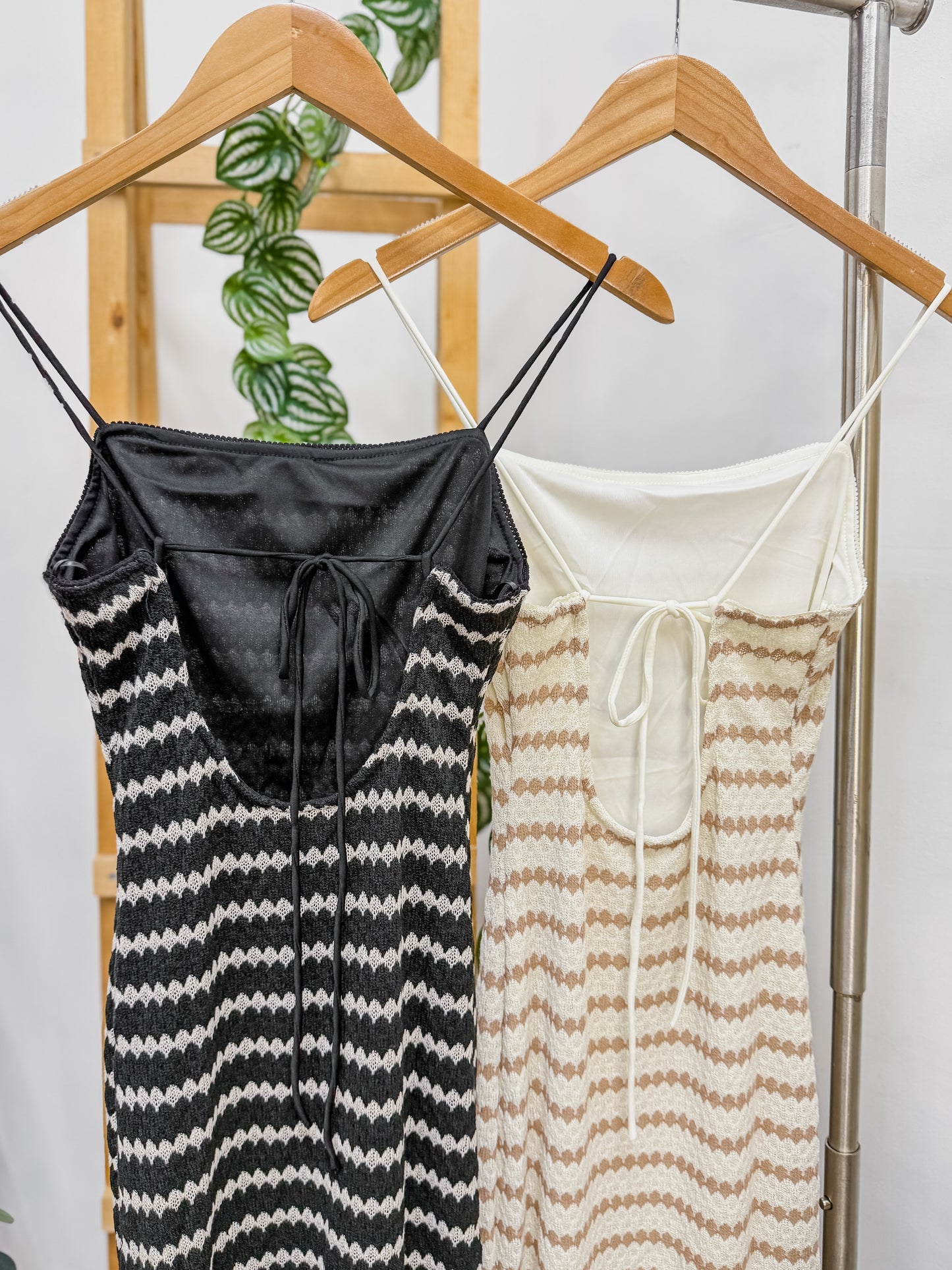 Amaya Striped Knit Midi Dress