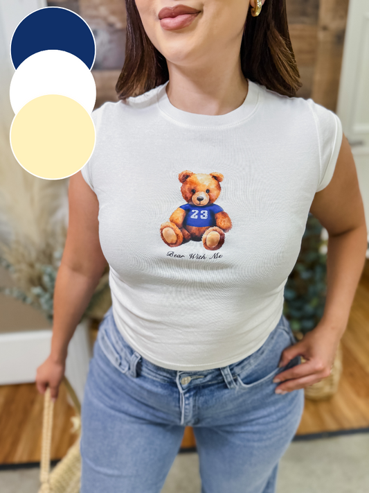 Bear With Me Teddy Baby Tee