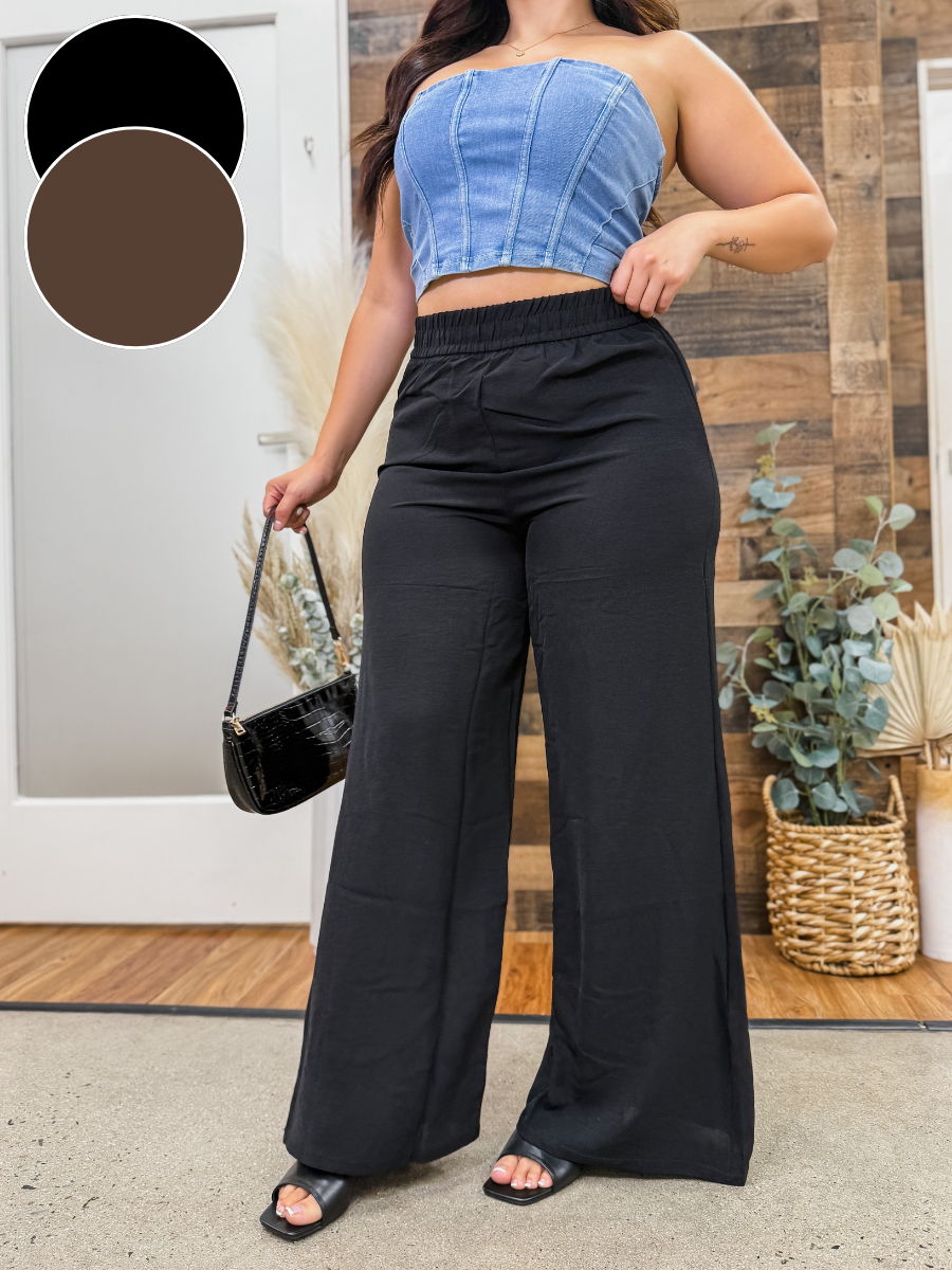 Dana Elastic Waistband Loose Fit Pants