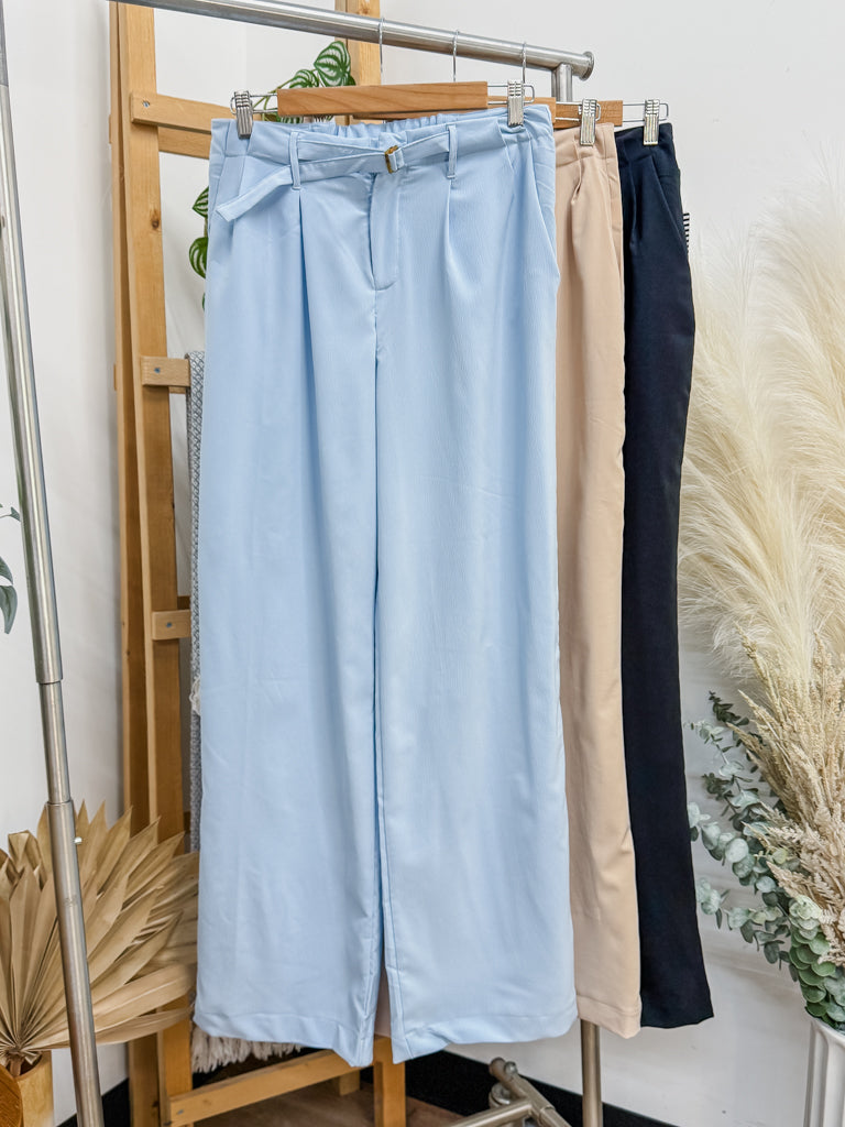 Vania Belted wide Leg Trouser Pants