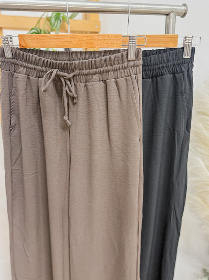 Mallory Wide Leg Stretch Waist Pants