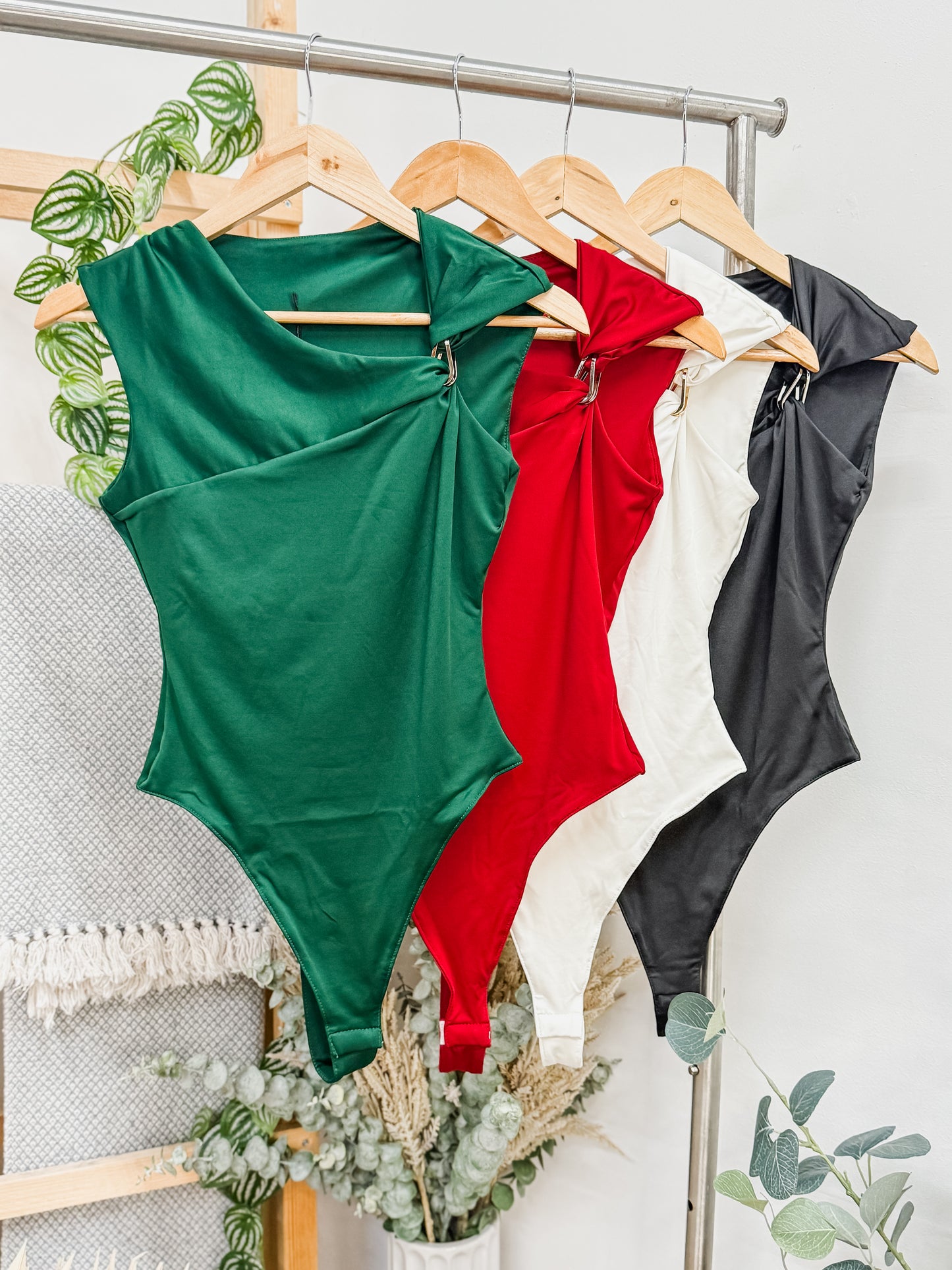 Jaqueline Metal Accent Bodysuit