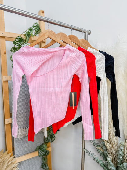 Monica Sweater Knit Long Sleeve Top