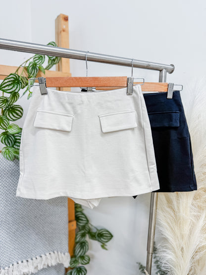 Rachelle Flap Pocket Mini Skirt