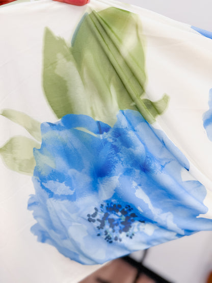 Lily Floral Mesh Midi Dress