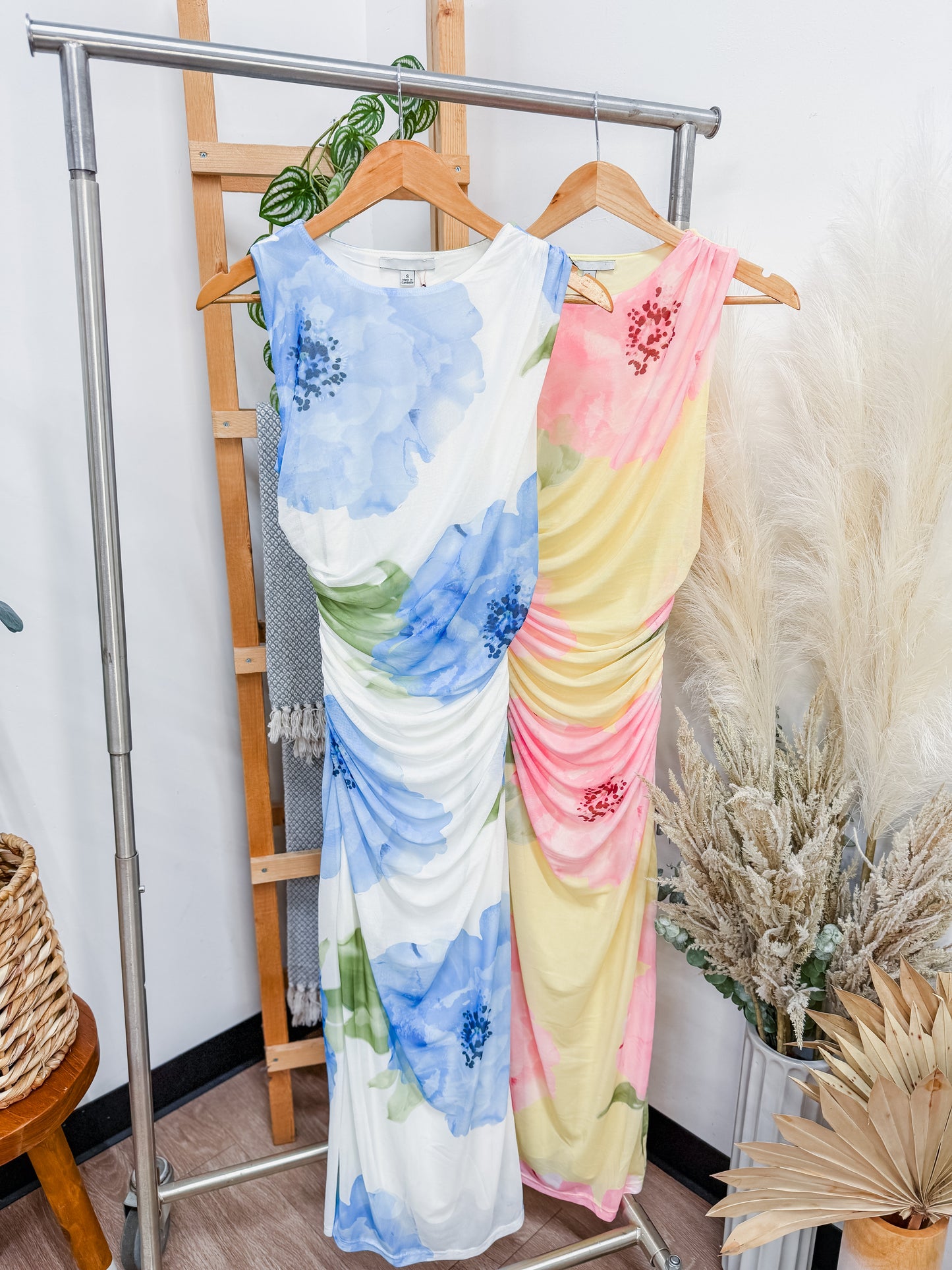 Lily Floral Mesh Midi Dress