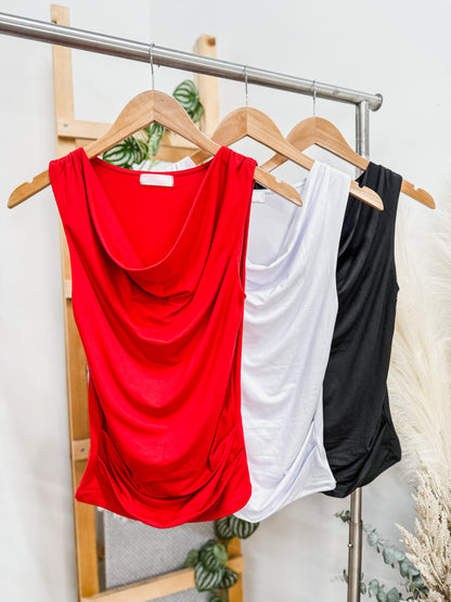 Maura Drape Neckline Top