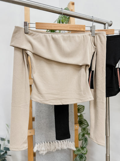 Bella Off Shoulder Long Sleeve Top