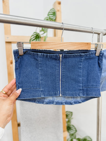 Jazmin Denim Strapless Top