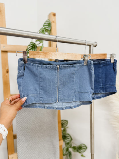 Jazmin Denim Strapless Top