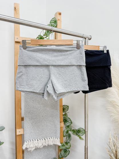 Cassie Fold Over Waistband Mini Shorts