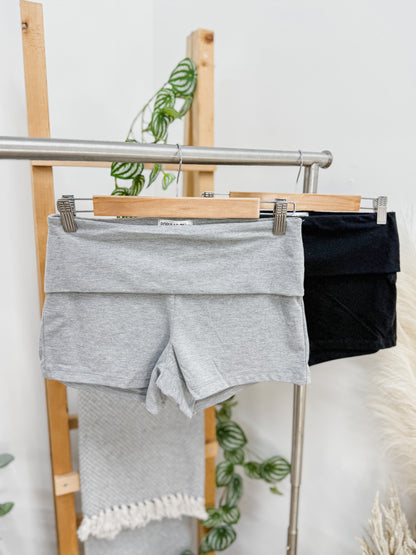 Cassie Fold Over Waistband Mini Shorts