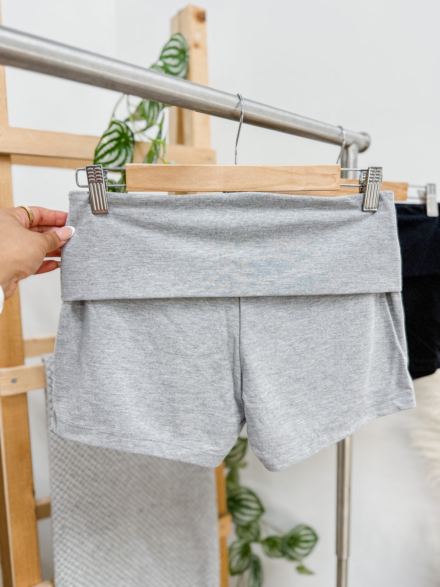 Cassie Fold Over Waistband Mini Shorts