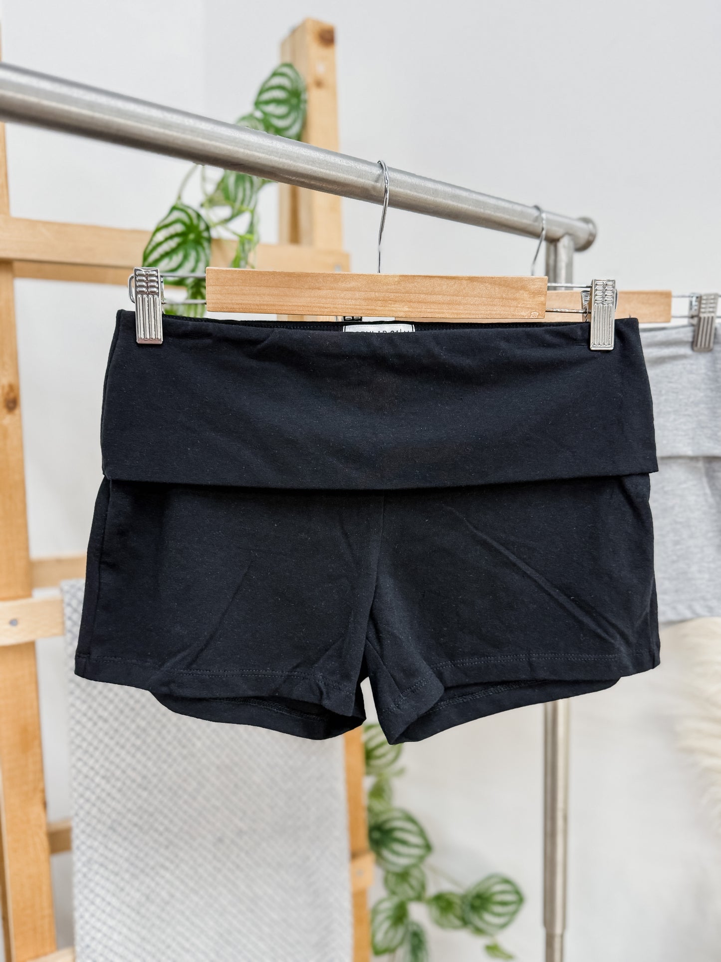 Cassie Fold Over Waistband Mini Shorts