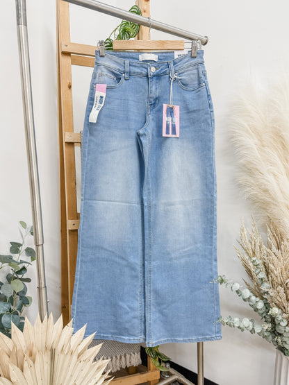 Maya Low Rise Wide Leg Stretch Jeans