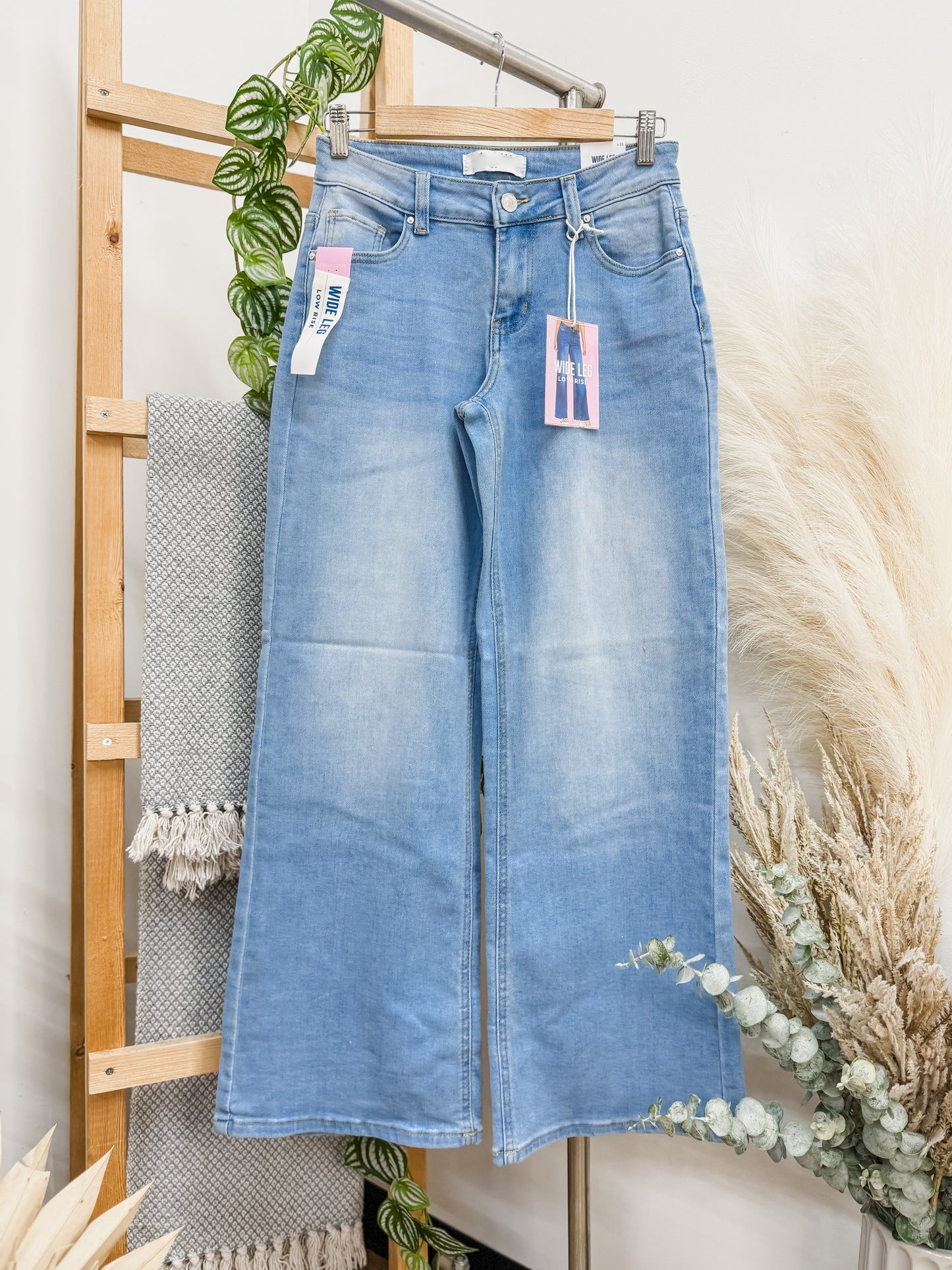 Maya Low Rise Wide Leg Stretch Jeans