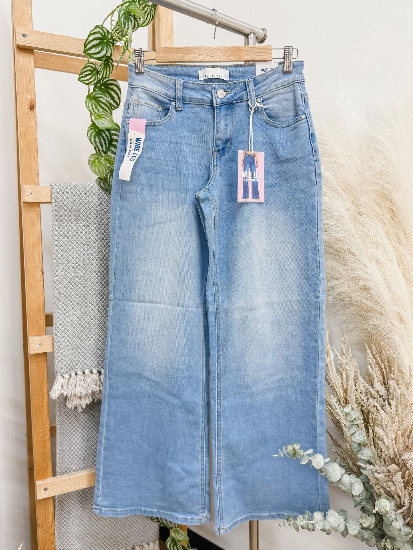 Maya Low Rise Wide Leg Stretch Jeans