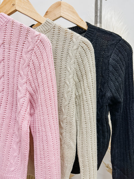 Holly Round Neck Knit Sweater