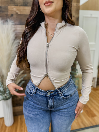 Sydnie Long Sleeve Zipper Top
