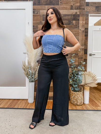 Dana Elastic Waistband Loose Fit Pants
